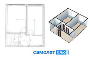 2-к квартира, вторичка, 43м2, 4/15 этаж