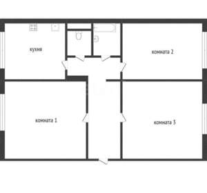 3-к квартира, вторичка, 79м2, 3/3 этаж
