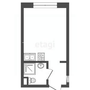 Студия квартира, вторичка, 28м2, 6/8 этаж