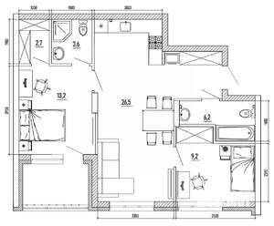 3-к квартира, вторичка, 74м2, 3/8 этаж