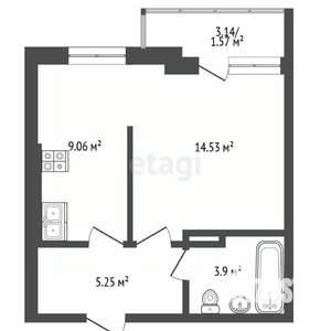 1-к квартира, вторичка, 33м2, 3/16 этаж