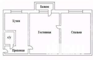 2-к квартира, вторичка, 42м2, 4/5 этаж