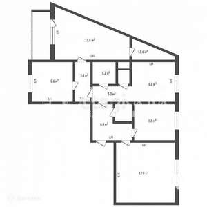 4-к квартира, вторичка, 80м2, 1/10 этаж
