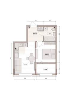 2-к квартира, вторичка, 38м2, 5/15 этаж