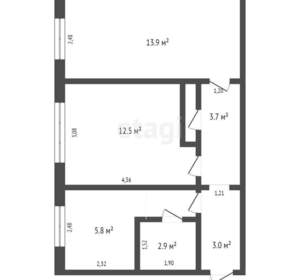 2-к квартира, вторичка, 45м2, 1/5 этаж