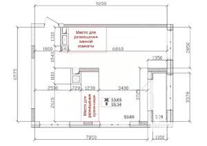 3-к квартира, вторичка, 54м2, 1/15 этаж