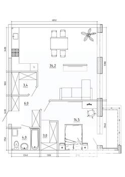 3-к квартира, вторичка, 71м2, 7/8 этаж