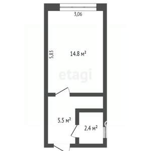 Студия квартира, вторичка, 23м2, 7/9 этаж