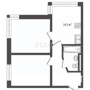 2-к квартира, вторичка, 58м2, 1/16 этаж