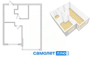 2-к квартира, вторичка, 43м2, 5/8 этаж