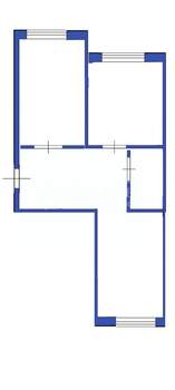 2-к квартира, вторичка, 61м2, 1/4 этаж