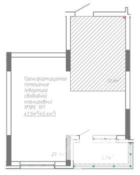 2-к квартира, вторичка, 45м2, 5/8 этаж
