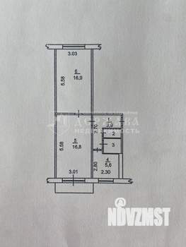 2-к квартира, вторичка, 46м2, 4/5 этаж