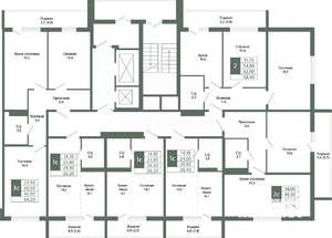 2-к квартира, вторичка, 64м2, 6/15 этаж