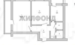 2-к квартира, вторичка, 53м2, 5/12 этаж