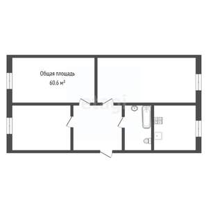 3-к квартира, вторичка, 61м2, 1/5 этаж