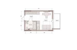 Студия квартира, вторичка, 24м2, 3/15 этаж