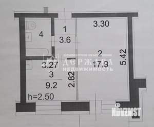 1-к квартира, вторичка, 35м2, 2/5 этаж
