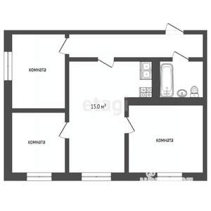 3-к квартира, вторичка, 42м2, 1/5 этаж