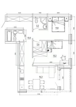 3-к квартира, вторичка, 70м2, 2/8 этаж