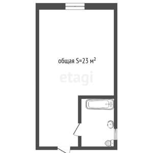 Студия квартира, вторичка, 23м2, 5/5 этаж