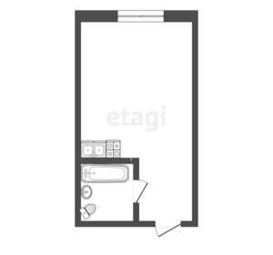 Студия квартира, вторичка, 17м2, 2/9 этаж