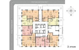 2-к квартира, вторичка, 54м2, 9/25 этаж