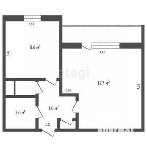 1-к квартира, вторичка, 35м2, 10/10 этаж