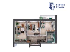 2-к квартира, вторичка, 56м2, 12/19 этаж