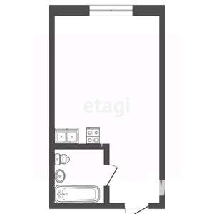 Студия квартира, вторичка, 17м2, 5/9 этаж
