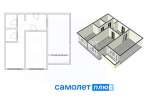2-к квартира, вторичка, 50м2, 8/10 этаж