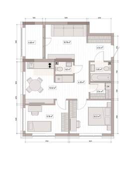 3-к квартира, вторичка, 65м2, 9/15 этаж