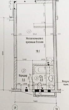Студия квартира, вторичка, 27м2, 6/15 этаж
