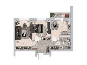 2-к квартира, вторичка, 56м2, 2/19 этаж