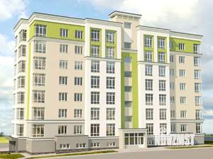 1-к квартира, строящийся дом, 43м2, 2/7 этаж