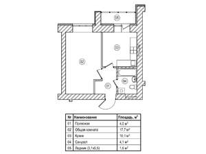 1-к квартира, вторичка, 38м2, 2/12 этаж