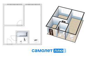 2-к квартира, вторичка, 41м2, 6/15 этаж
