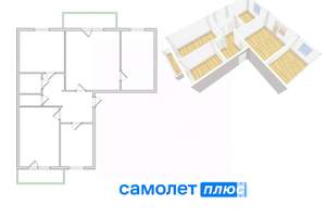 4-к квартира, вторичка, 84м2, 2/5 этаж