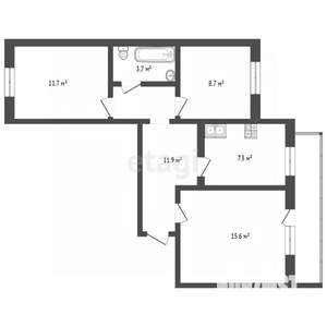 3-к квартира, вторичка, 59м2, 5/9 этаж