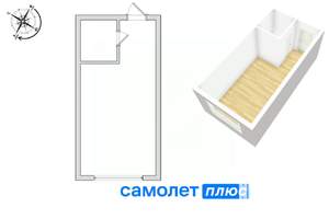 Студия квартира, вторичка, 17м2, 6/9 этаж