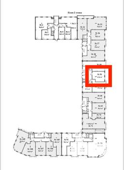 Студия квартира, вторичка, 48м2, 2/6 этаж