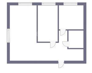 2-к квартира, вторичка, 45м2, 2/5 этаж