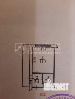 1-к квартира, вторичка, 17м2, 8/9 этаж