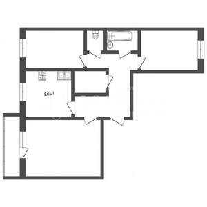 3-к квартира, вторичка, 62м2, 7/10 этаж