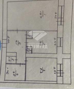 2-к квартира, вторичка, 54м2, 2/12 этаж