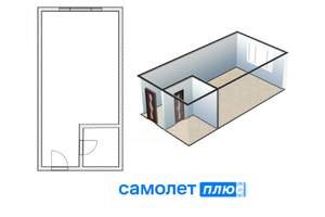 1-к квартира, вторичка, 23м2, 4/9 этаж