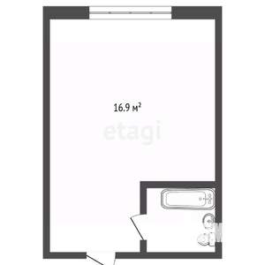 1-к квартира, вторичка, 17м2, 7/9 этаж