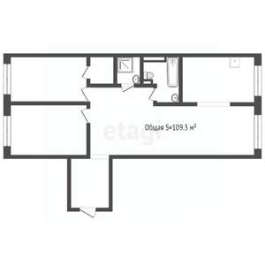 3-к квартира, вторичка, 109м2, 12/13 этаж