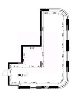 Студия квартира, вторичка, 70м2, 4/15 этаж