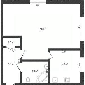 1-к квартира, вторичка, 30м2, 1/5 этаж